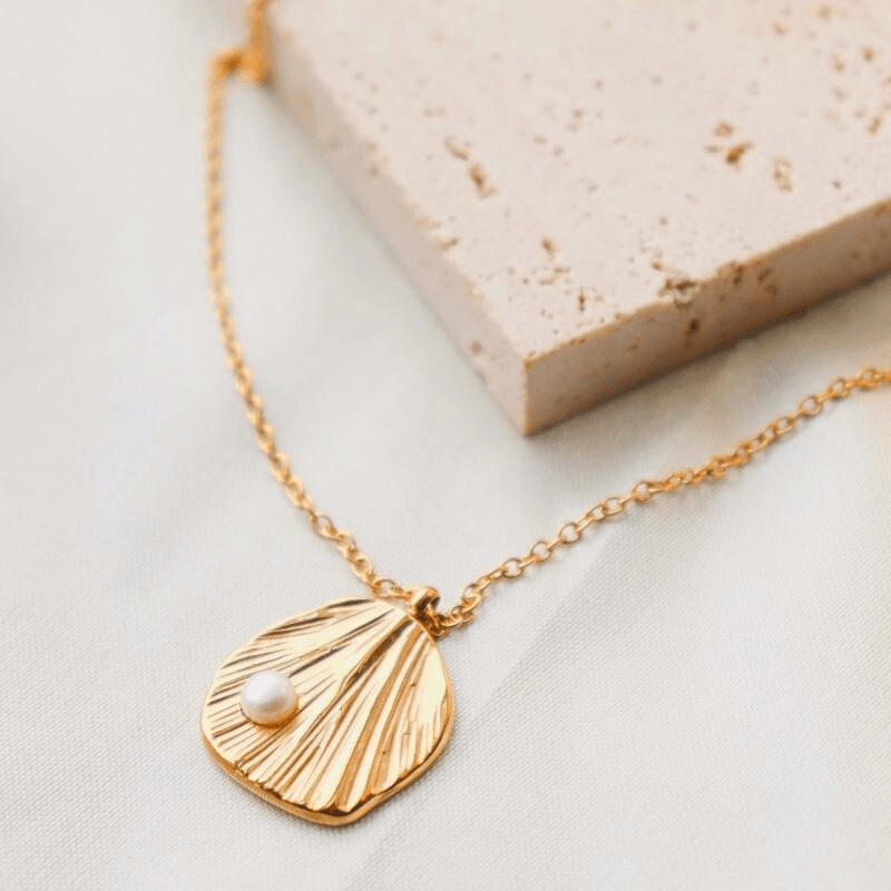 Freshwater Pearl Pendant Necklace, 18k Gold Plated, 55cm | Silver Fox Sales