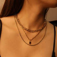 Arnaude Hardy 18k Gold-Plated Stainless Steel Necklace | Silver Fox Sales