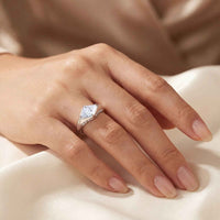 Lumière Rhombus 3.5CT Moissanite Engagement Ring | Silver Fox Sales