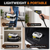 MREGB Handheld Steam Cleaner High-Temperature Pressurized Portable Steamer Fast Heat-Up Deep Cleaning Tool with Accessories for Car Detailing Kitchen Grease Bathroom Tile Floor Multi Surface Home Appliance Wash Equipment