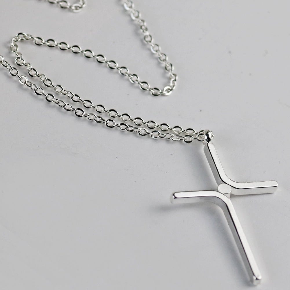 Cross Pendant New Simple Necklace Titanium Steel Plating | Silver Fox Sales