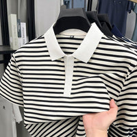 Harajuku Half-Sleeve Striped Top | Silver Fox Sales