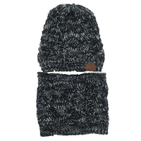 Women's Knit Ponytail Hat & Scarf Set | Silver Fox Sales
