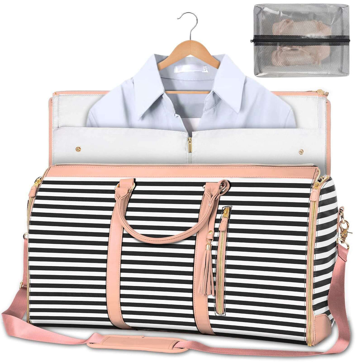 Large Capacity Travel Duffle Bag Women's Handbag Folding Suit Bag Waterproof Clothes Totes | Silver Fox Sales