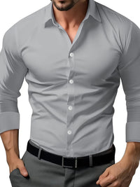 Men's Dark Gray Semi-Sheer Dress Shirt | Silver Fox Sales