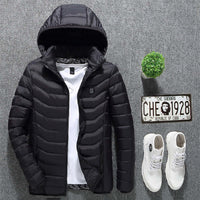 Winter Heated Jacket USB Electric Cotton Coat Zip-up Heater Thermal Clothing Heating Vest For Men | Silver Fox Sales