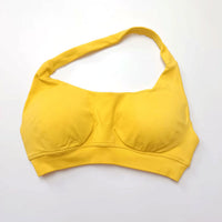 Impact Sports Bra Women Seamless Halter Top High Support Push-Up Open Back Gym Wear Fitness Yoga Workout Underwear