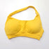 Impact Sports Bra Women Seamless Halter Top High Support Push-Up Open Back Gym Wear Fitness Yoga Workout Underwear