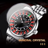Fashion Men Watch Rotating Dial Las Vegas Roulette Desktop Theme Watch Men Waterproof Luminous Clock Watches Creative Clock