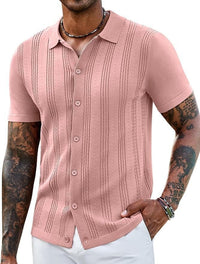 Fashionable Striped Hollow-Out Knitted Sweater For Men | Silver Fox Sales