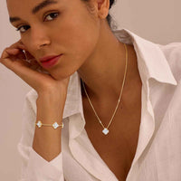 Fleur de Lumière D Color Moissanite Necklace (VVS1) | Silver Fox Sales