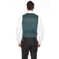 Hunter Green double breasted vest set worn with dress shirt – view 2