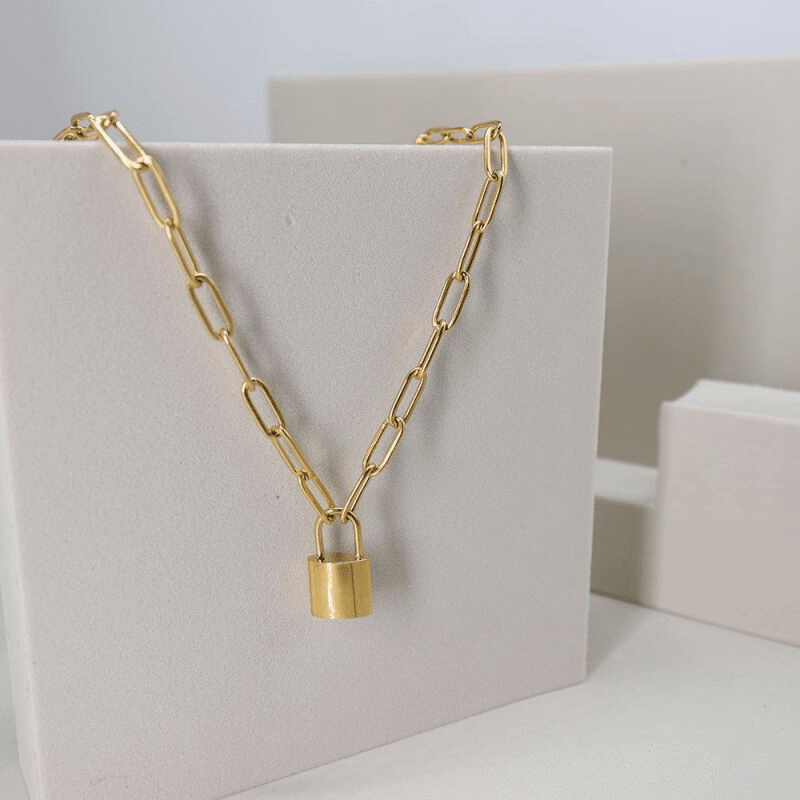 Arnaude Hardy 18k Gold-Plated Stainless Steel Necklace | Silver Fox Sales