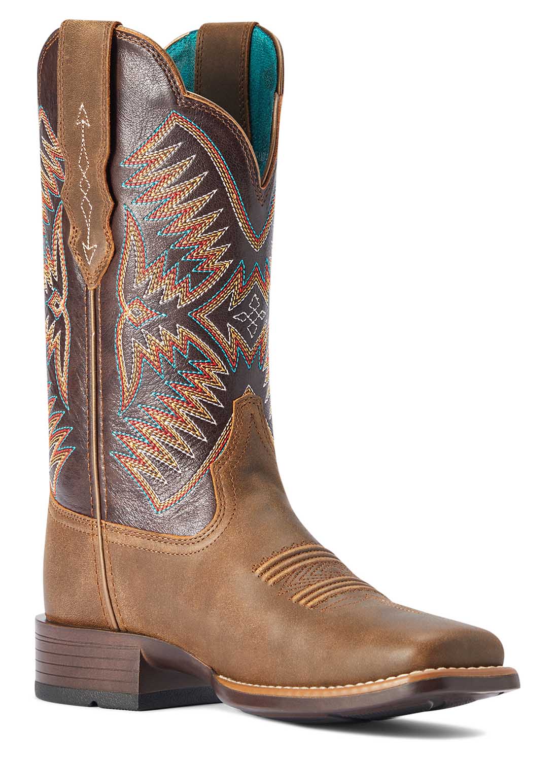 Ariat Women's Odessa StretchFit Western Boot – Fateful Brown, Wide Square Toe
