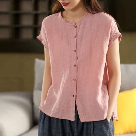Women's Artistic Retro Sleeveless Cotton Top | Silver Fox Sales