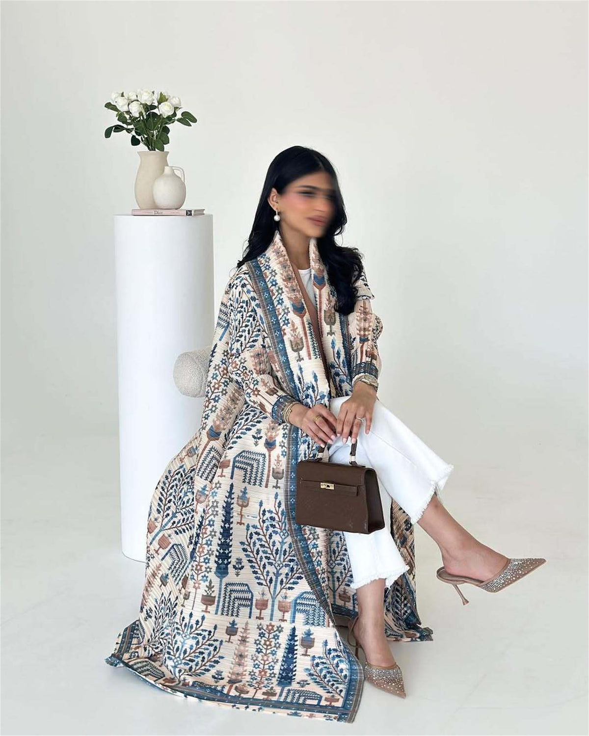 Women's Elegant Flowy Cardigan – Lightweight Polyester Robe Style | Silver Fox Sales
