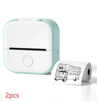 Portable Mini Thermal Label Printer Home Photo Printer Student Wrong Question Printer Bluetooth-compatible Mini Label Printer Price Tag | Silver Fox Sales