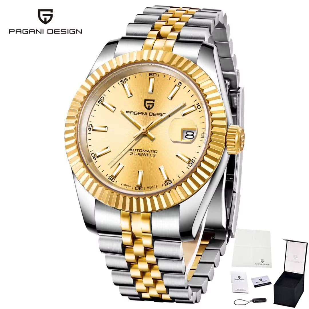 Men Mechanical Watch Luxury Automatic Watch Sport Stainless Steel 100M Waterproof Watch for Men