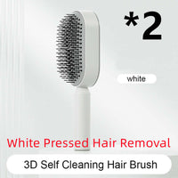 Self Cleaning Hair Brush For Women One-key Cleaning Hair Loss Airbag Massage Scalp Comb Anti-Static | Silver Fox Sales