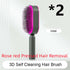 Self Cleaning Hair Brush For Women with 3D design for easy hair removal and scalp massage.