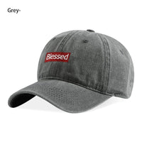 Vintage Washed Blessed Embroidered Baseball Cap Adjustable Unisex Streetwear Dad Hat | Silver Fox Sales