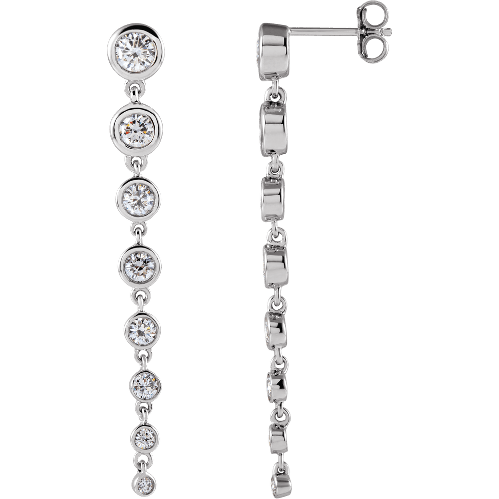 Élora 14K Gold Diamond Drop Earrings | Silver Fox Sales
