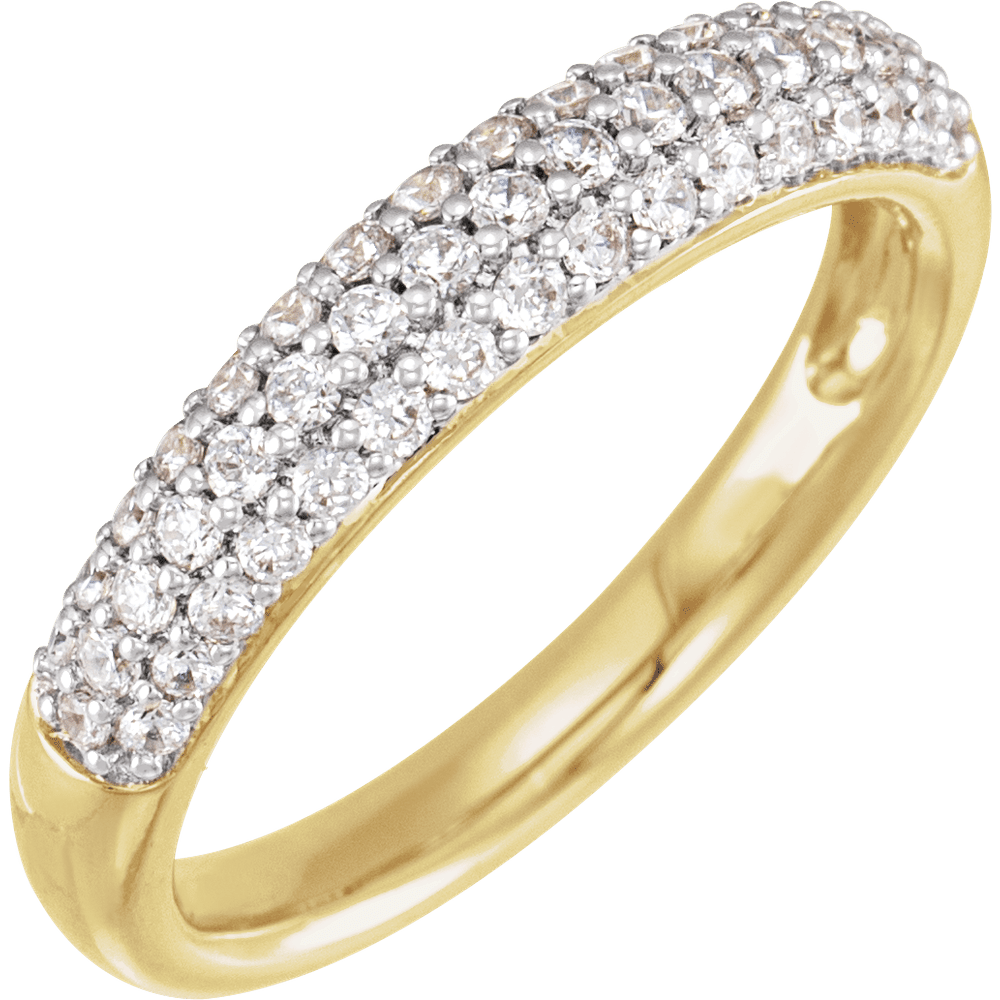 Éternelle 14k Gold Pavé Ring | Silver Fox Sales