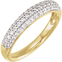 Éternelle 14k Gold Pavé Ring | Silver Fox Sales