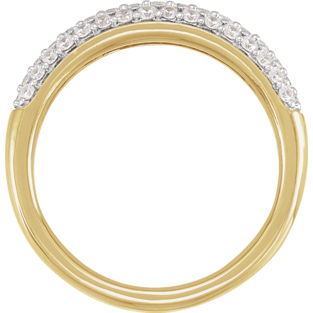 Éternelle 14k Gold Pavé Ring | Silver Fox Sales