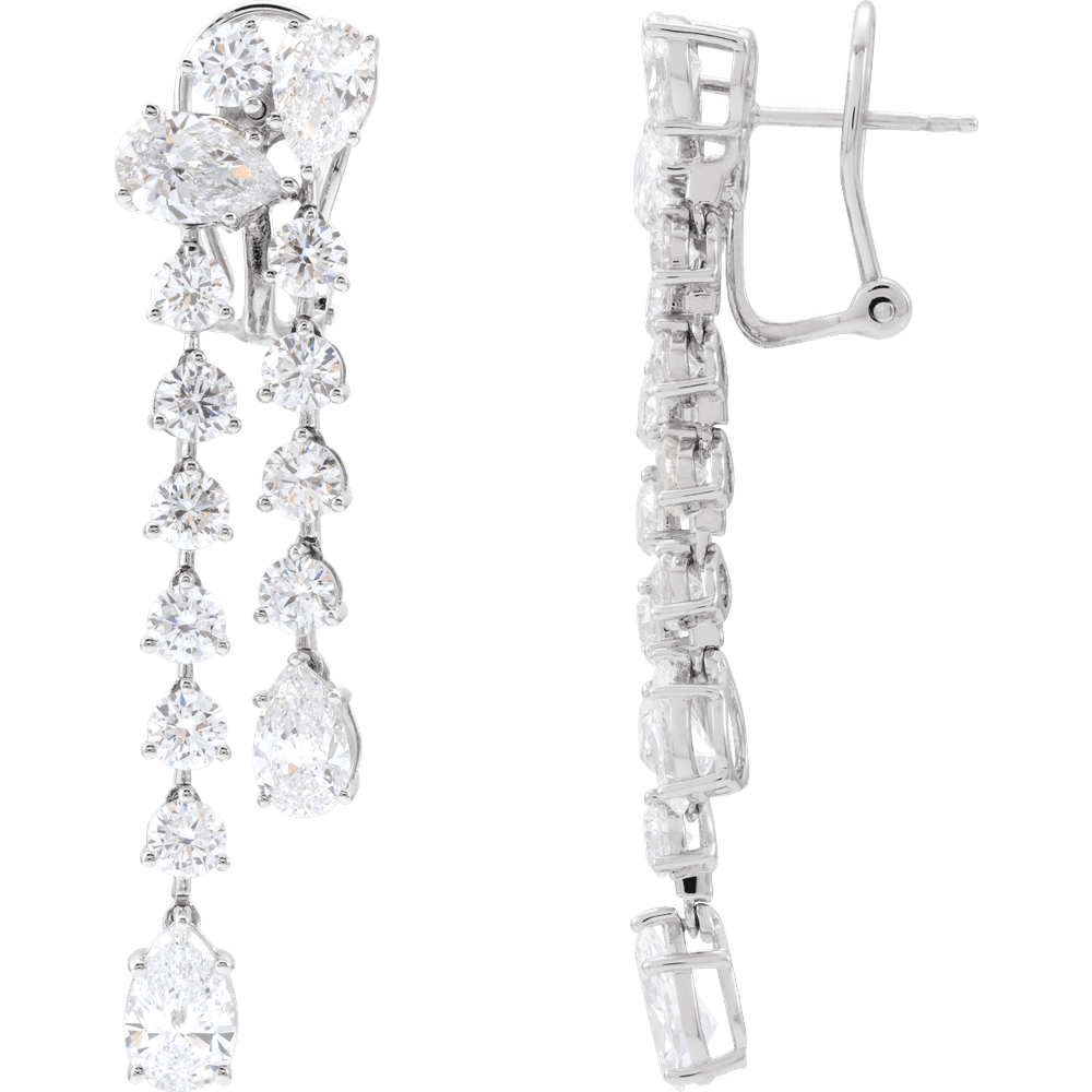 Étoile Cascade Diamond Earrings 14K White Gold | Silver Fox Sales