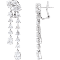 Étoile Cascade Diamond Earrings 14K White Gold | Silver Fox Sales