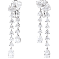 Étoile Cascade Diamond Earrings 14K White Gold | Silver Fox Sales