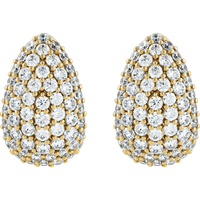 Éclipse Pavé Diamond Earrings 14K Gold | Silver Fox Sales