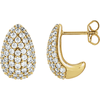 Éclipse Pavé Diamond Earrings 14K Gold | Silver Fox Sales