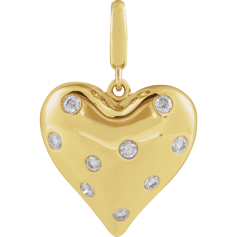 Amour Éternel Diamond Heart Pendant 14K Gold | Silver Fox Sales