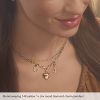 Amour Éternel Diamond Heart Pendant 14K Gold | Silver Fox Sales