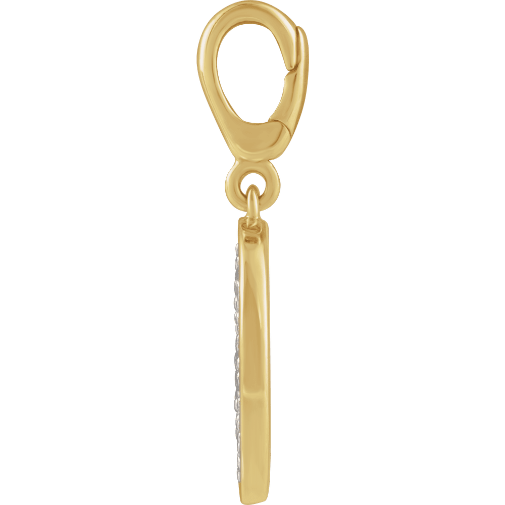 Éclat Pavé Disc Pendant 14K Gold & Natural Diamonds | Silver Fox Sales