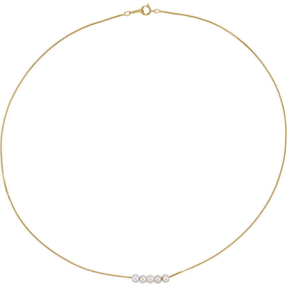 GC Pureline Pearl Necklace – 14K Gold-Filled Freshwater Pearl 17” | Silver Fox Sales