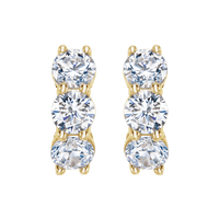 GC Lumina 2 CTW Lab-Grown Diamond Hoop Earrings – 14K Gold 12mm | Silver Fox Sales
