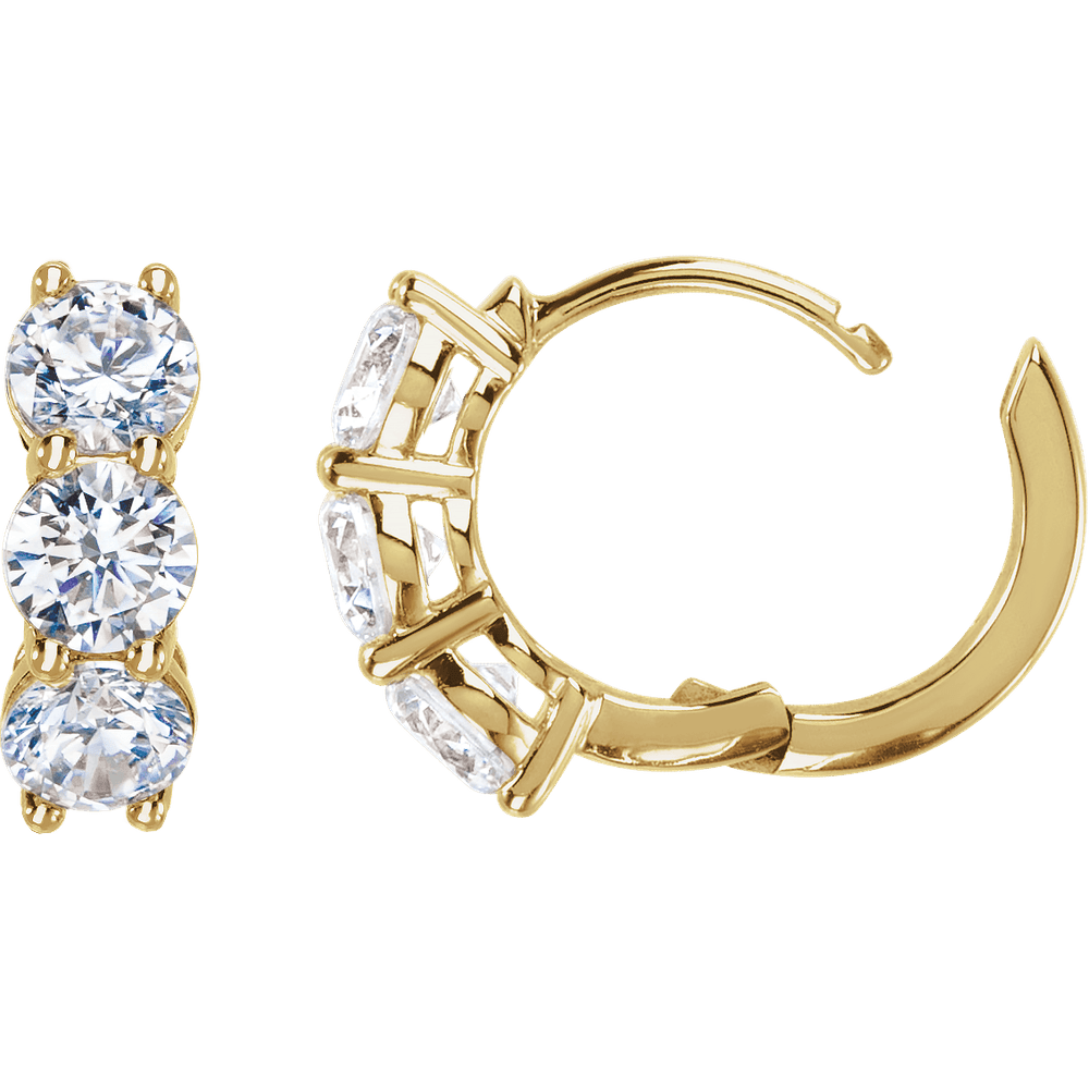 GC Lumina 2 CTW Lab-Grown Diamond Hoop Earrings – 14K Gold 12mm | Silver Fox Sales