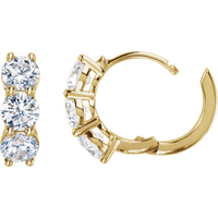 GC Lumina 2 CTW Lab-Grown Diamond Hoop Earrings – 14K Gold 12mm | Silver Fox Sales