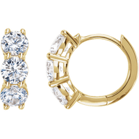 GC Lumina 2 CTW Lab-Grown Diamond Hoop Earrings – 14K Gold 12mm | Silver Fox Sales