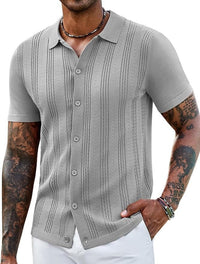 Fashionable Striped Hollow-Out Knitted Sweater For Men | Silver Fox Sales