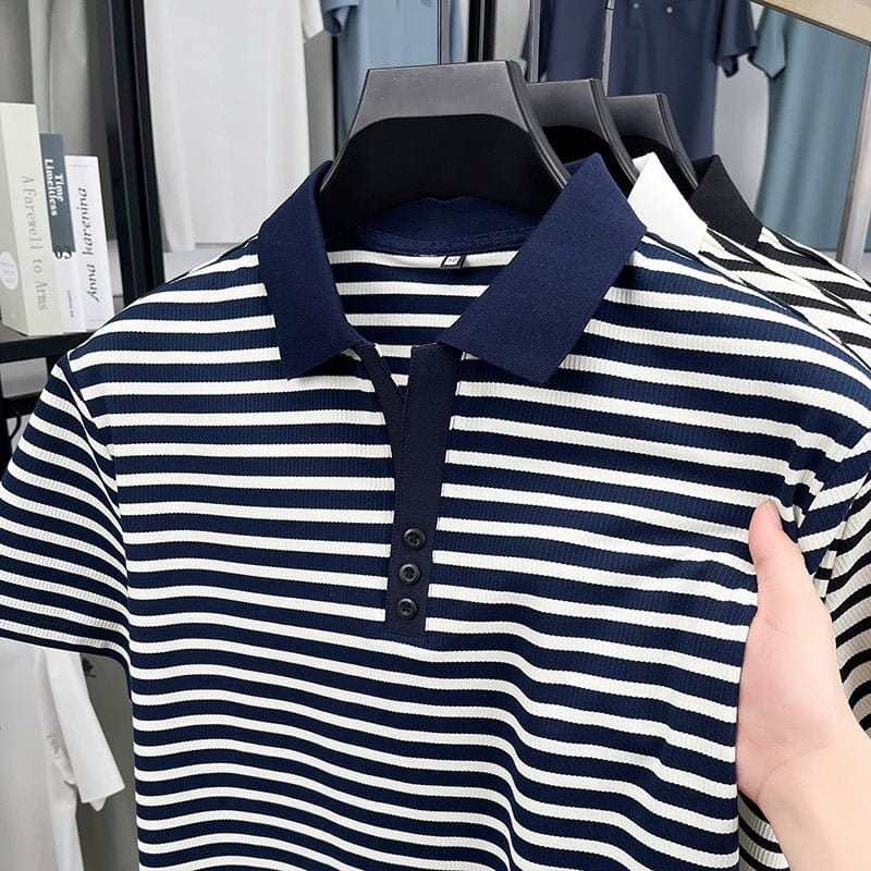 Harajuku Half-Sleeve Striped Top | Silver Fox Sales