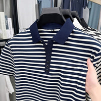 Harajuku Half-Sleeve Striped Top | Silver Fox Sales