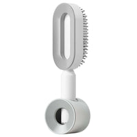 Self Cleaning Hair Brush For Women One-key Cleaning Hair Loss Airbag Massage Scalp Comb Anti-Static | Silver Fox Sales