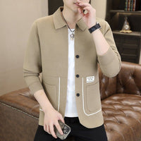 Men's Casual Knitted Slim-Fit Sweater Coat | Silver Fox Sales