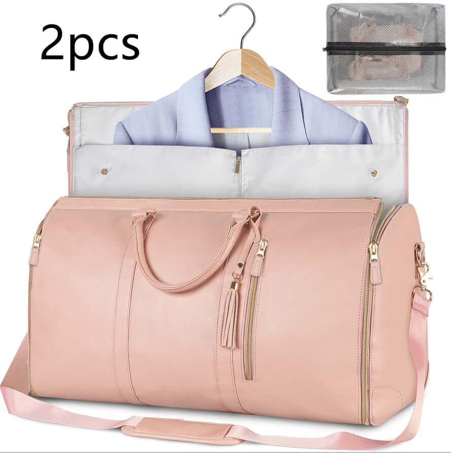 Large Capacity Travel Duffle Bag Women's Handbag Folding Suit Bag Waterproof Clothes Totes | Silver Fox Sales