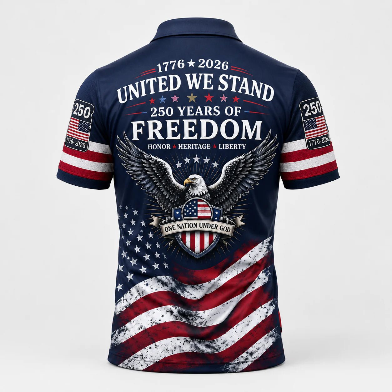 The United We Stand Patriotic Eagle - USA 250Th Anniversary Polo Shirt