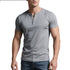 Mens casual crew-neck t-shirt in light grey, featuring a slim fit and short sleeves, great for casual wear.